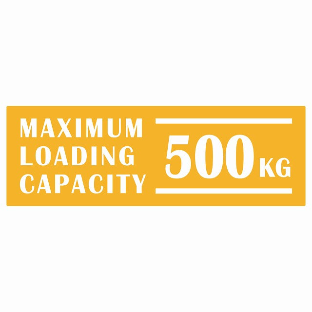 最大積載量 Maximum Loading Capacity 英語表記 イエロー 500kg ステッカー 15x5cm シール カーステッカー トラック用 車両ステッカー