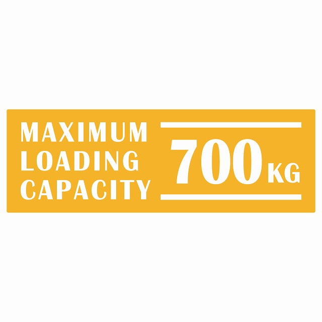 最大積載量 Maximum Loading Capacity 英語表記 イエロー 700kg ステッカー 15x5cm シール カーステッカー トラック用 車両ステッカー