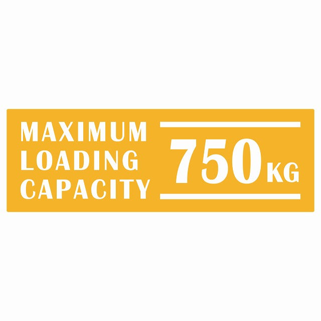 最大積載量 Maximum Loading Capacity 英語表記 イエロー 750kg ステッカー 15x5cm シール カーステッカー トラック用 車両ステッカー