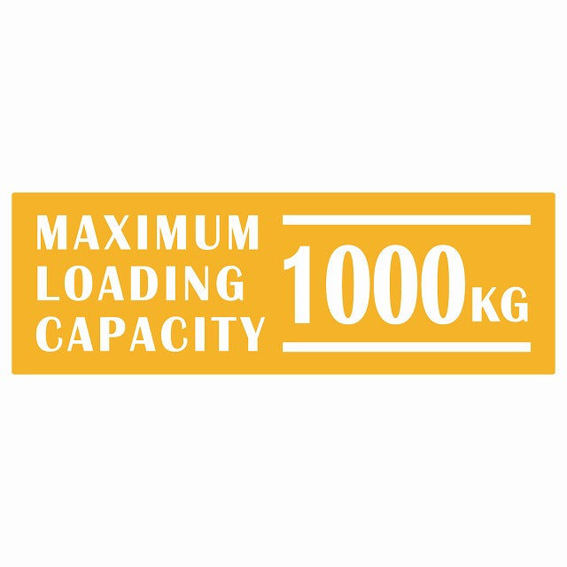 最大積載量 Maximum Loading Capacity 英語表記 イエロー 1000kg ステッカー 15x5cm シール カーステッカー トラック用 車両ステッカー