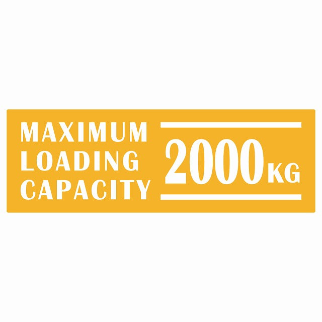 最大積載量 Maximum Loading Capacity 英語表記 イエロー 2000kg ステッカー 15x5cm シール カーステッカー トラック用 車両ステッカー
