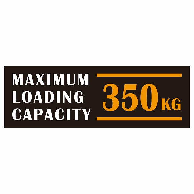 最大積載量 Maximum Loading Capacity 英語表記 ブラックオレンジ 350kg ステッカー 15x5cm シール カーステッカー トラック用 車両ステッカー