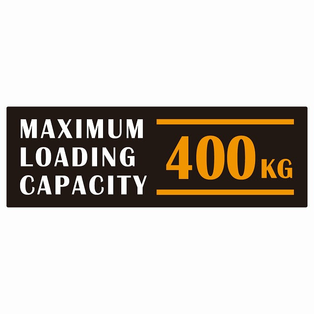 最大積載量 Maximum Loading Capacity 英語表記 ブラックオレンジ 400kg ステッカー 15x5cm シール カーステッカー トラック用 車両ステッカー