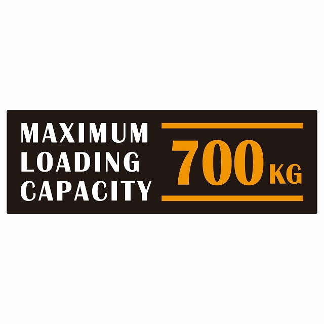 最大積載量 Maximum Loading Capacity 英語表記 ブラックオレンジ 700kg ステッカー 15x5cm シール カーステッカー トラック用 車両ステッカー