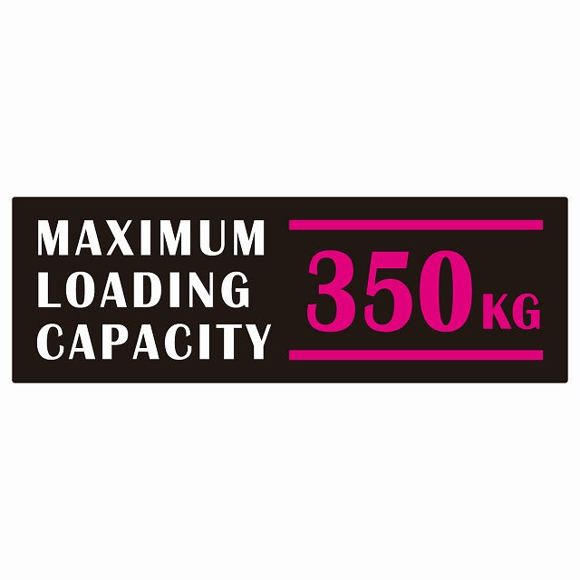 最大積載量 Maximum Loading Capacity 英語表記 ブラックピンク 350kg ステッカー 15x5cm シール カーステッカー トラック用 車両ステッカー