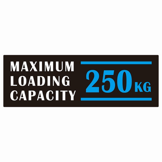 最大積載量 Maximum Loading Capacity 英語表記 ブラックブルー 250kg ステッカー 15x5cm シール カーステッカー トラック用 車両ステッカー
