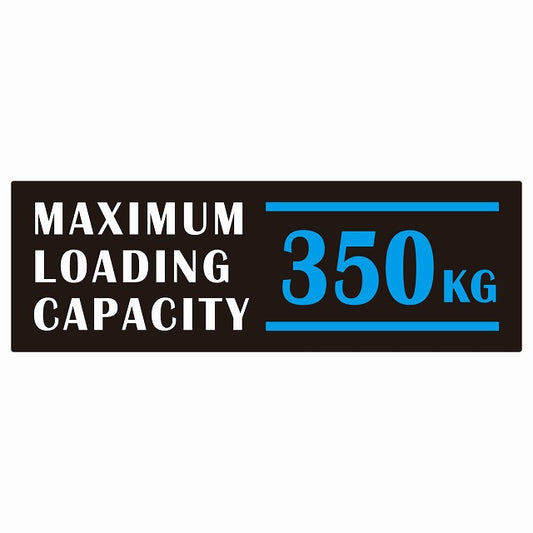 最大積載量 Maximum Loading Capacity 英語表記 ブラックブルー 350kg ステッカー 15x5cm シール カーステッカー トラック用 車両ステッカー