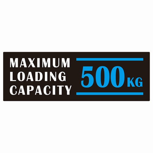 最大積載量 Maximum Loading Capacity 英語表記 ブラックブルー 500kg ステッカー 15x5cm シール カーステッカー トラック用 車両ステッカー