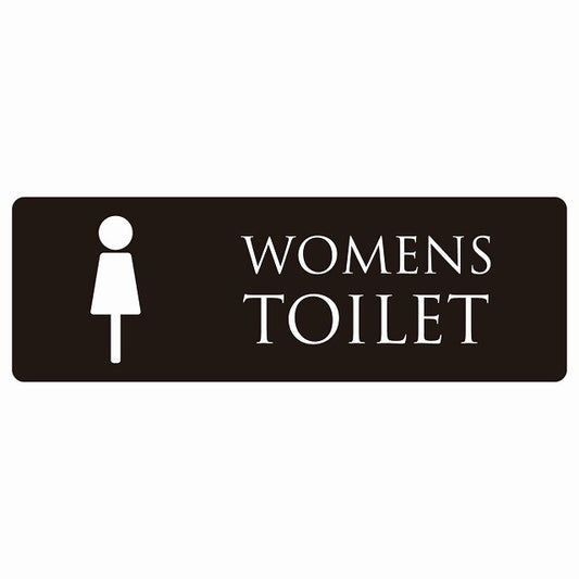トイレ WOMENS ブラック ホワイト ステッカー 長方形 シール サインステッカー 案内表示 施設用 ピクトサイン ピクトグラム 選べるサイズ