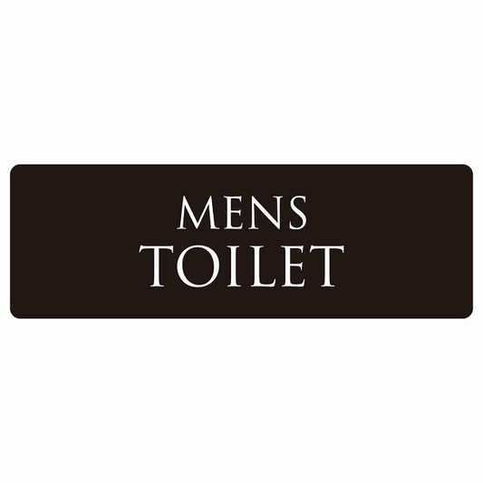 トイレ MENS 文字タイプ ブラック ホワイト ステッカー 長方形 シール サインステッカー 案内表示 施設用 ピクトサイン ピクトグラム 選べるサイズ