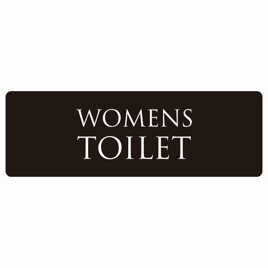 トイレ WOMENS 文字タイプ ブラック ホワイト ステッカー 長方形 シール サインステッカー 案内表示 施設用 ピクトサイン ピクトグラム 選べるサイズ