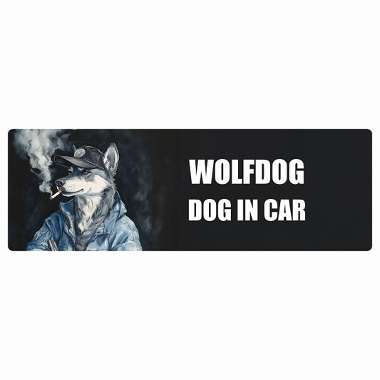WOLFDOG ウルフドッグ DOG IN CAR ステッカー 作業服 ちょい悪 長方形 シール カーステッカー