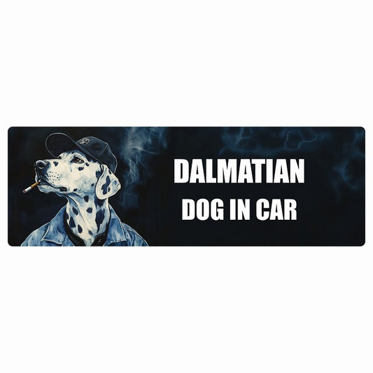 DALMATIAN ダルメシアン DOG IN CAR ステッカー 作業服 ちょい悪 長方形 シール カーステッカー