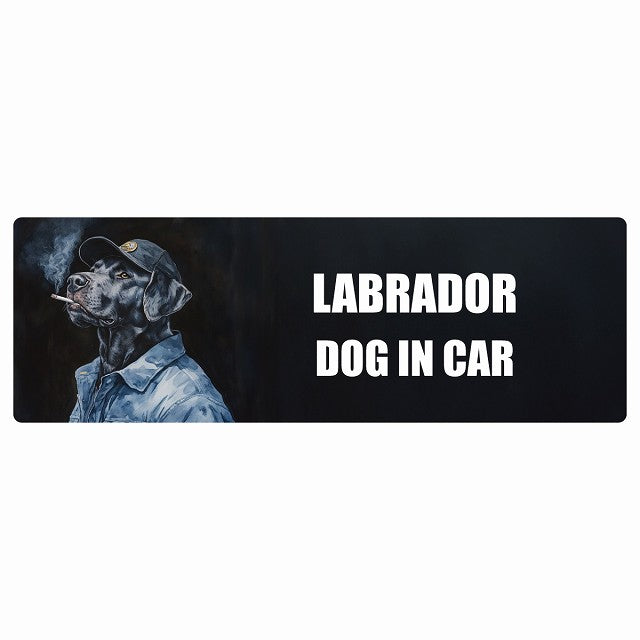 LABRADOR ラブラドール DOG IN CAR ステッカー 作業服 ちょい悪 長方形 シール カーステッカー