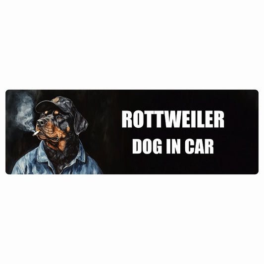 ROTTWEILER ロットワイラー DOG IN CAR ステッカー 作業服 ちょい悪 長方形 シール カーステッカー