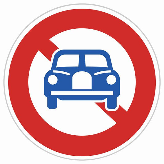 道路標識 二輪の自動車以外の自動車通行止め ステッカー