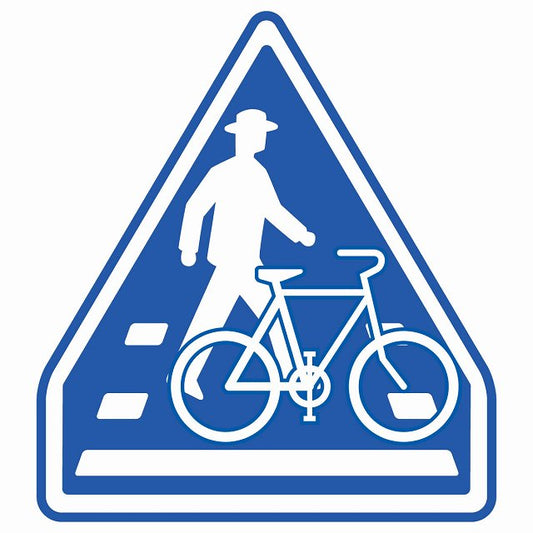 道路標識 横断歩道・自転車横断帶 ステッカー
