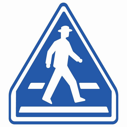 道路標識 横断歩道 成人シルエット ステッカー