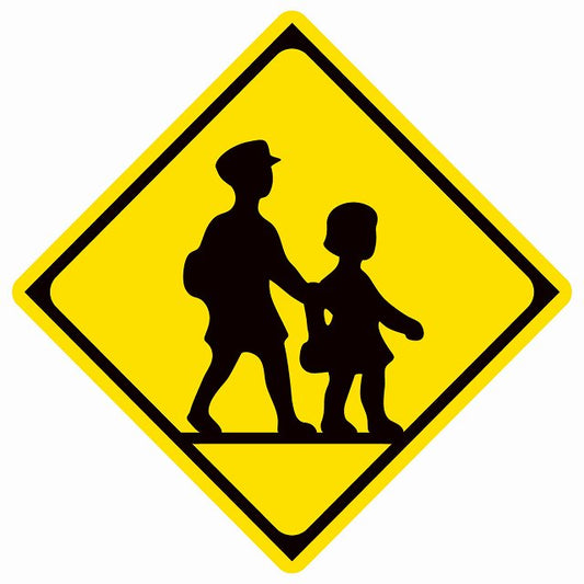 道路標識 学校、幼稚園、保育所等あり ステッカー