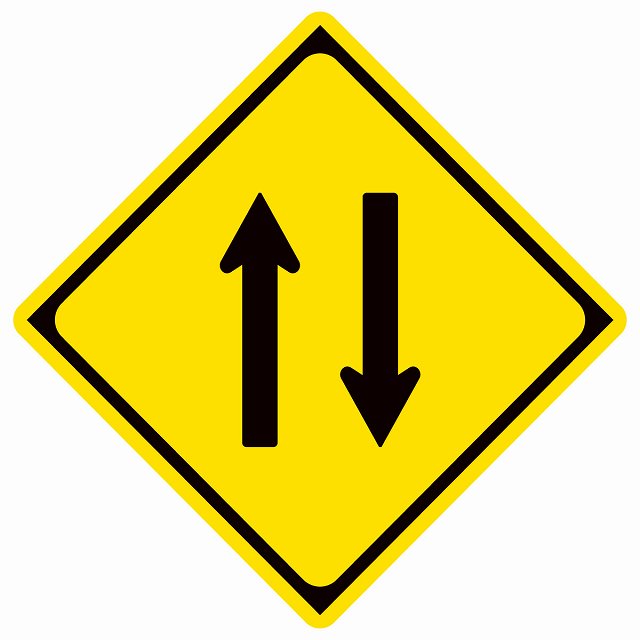 道路標識 二方向交通 ステッカー