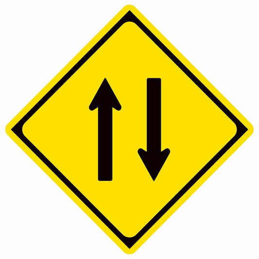 道路標識 二方向交通 ステッカー