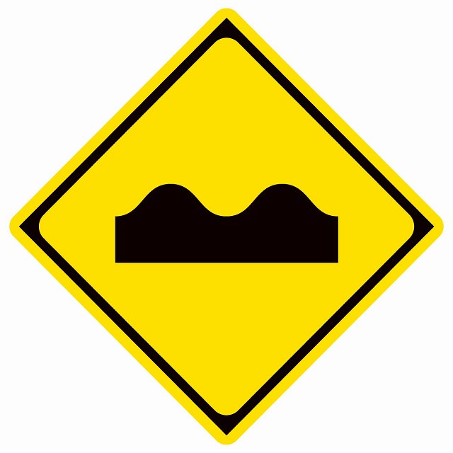 道路標識 路面凹凸あり ステッカー