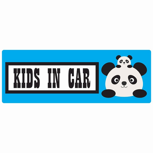 Kids in Car ぱんだ ステッカー 14x5cm 長方形