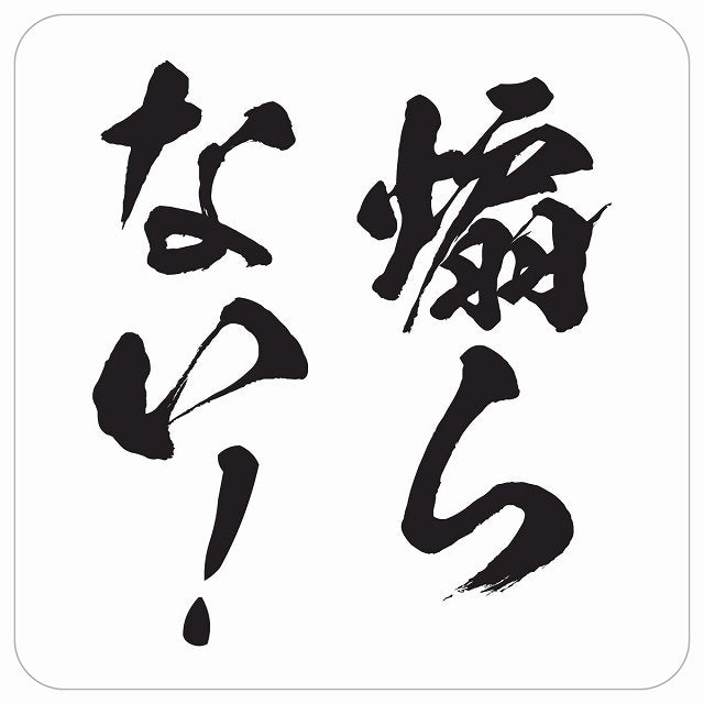 煽らない！ 毛筆タイプ 文字のみ 和風 ステッカー 正方形 13x13cm シール サインステッカー