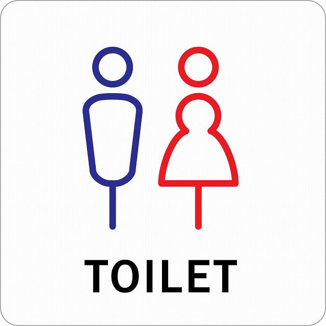 トイレ 御手洗 TOILET 男女 Kタイプ ステッカー 正方形 シール サインステッカー 案内表示 施設用 ピクトサイン ピクトグラム 選べるサイズ