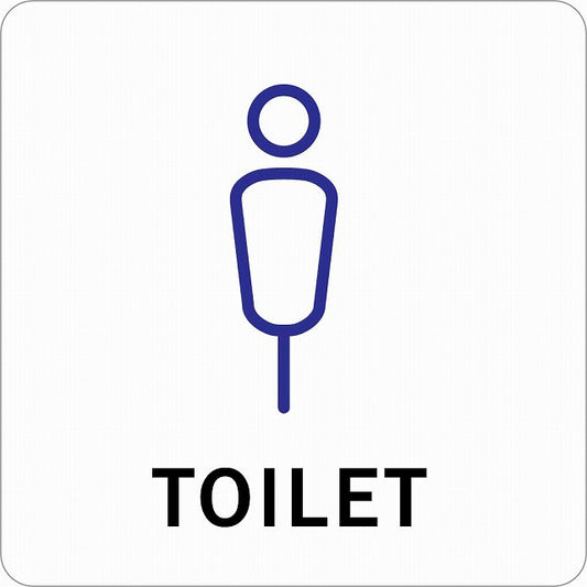 トイレ 御手洗 TOILET 男 Kタイプ ステッカー 正方形 シール サインステッカー 案内表示 施設用 ピクトサイン ピクトグラム 選べるサイズ