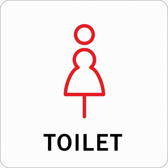 トイレ 御手洗 TOILET 女 Kタイプ ステッカー 正方形 シール サインステッカー 案内表示 施設用 ピクトサイン ピクトグラム 選べるサイズ