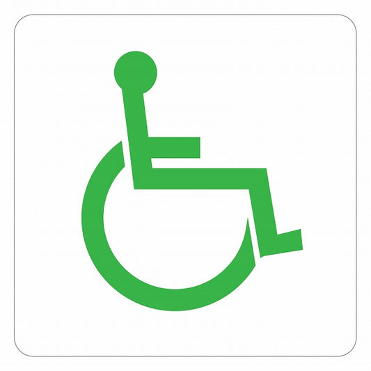車椅子 ピクトサイン ステッカー 正方形 シール サインステッカー ピクトグラム 選べるサイズ