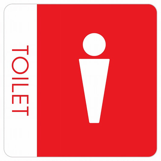 トイレ 御手洗 TOILET トイレマーク F1 女 WOMENS ステッカー 正方形 シール サインステッカー 案内表示 施設用 ピクトサイン ピクトグラム 選べるサイズ