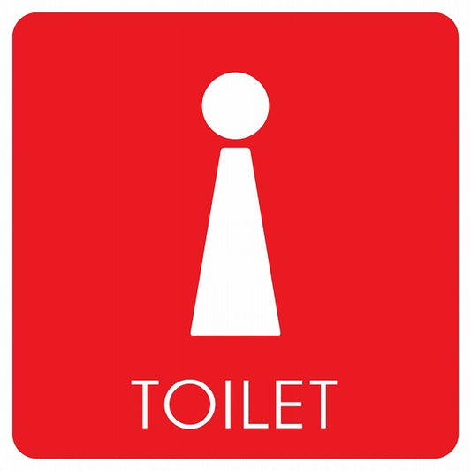トイレ 御手洗 TOILET トイレマーク F2 女 WOMENS ステッカー 正方形 シール サインステッカー 案内表示 施設用 ピクトサイン ピクトグラム 選べるサイズ