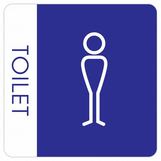 トイレ 御手洗 TOILET トイレマーク J1 男 MENS ステッカー 正方形 シール サインステッカー 案内表示 施設用 ピクトサイン ピクトグラム 選べるサイズ
