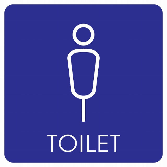 トイレ 御手洗 TOILET トイレマーク K2 男 MENS ステッカー 正方形 シール サインステッカー 案内表示 施設用 ピクトサイン ピクトグラム 選べるサイズ