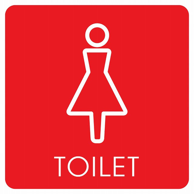 トイレ 御手洗 TOILET トイレマーク L2 女 WOMENS ステッカー 正方形 シール サインステッカー 案内表示 施設用 ピクトサイン ピクトグラム 選べるサイズ