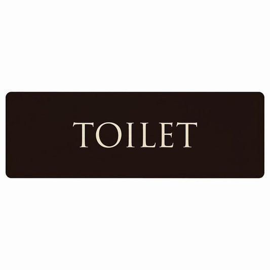 トイレ TOILET 文字タイプ ブラック ナチュラル 木製プレート 長方形 看板 サインプレート 案内表示 施設用 ピクトサイン ピクトグラム 選べるサイズ