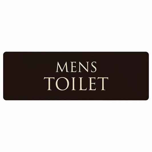 トイレ MENS 文字タイプ ブラック ナチュラル 木製プレート 長方形 看板 サインプレート 案内表示 施設用 ピクトサイン ピクトグラム 選べるサイズ