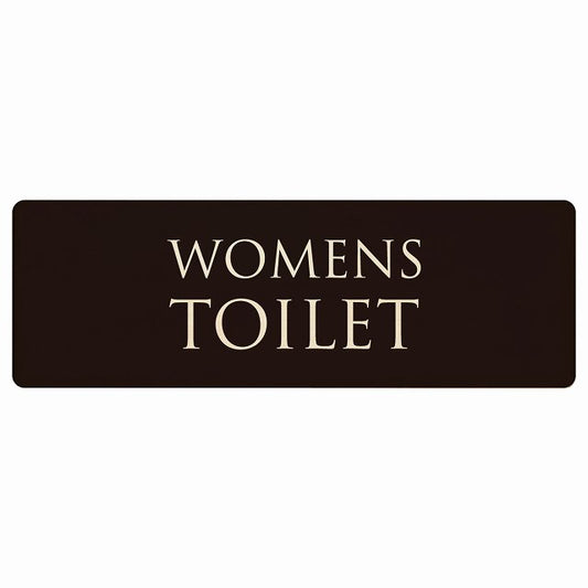 トイレ WOMENS 文字タイプ ブラック ナチュラル 木製プレート 長方形 看板 サインプレート 案内表示 施設用 ピクトサイン ピクトグラム 選べるサイズ