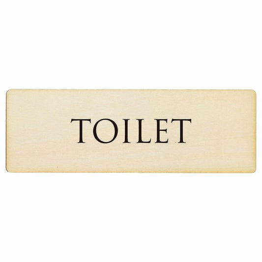 トイレ TOILET 文字タイプ ナチュラル ブラック 木製プレート 長方形 看板 サインプレート 案内表示 施設用 ピクトサイン ピクトグラム 選べるサイズ