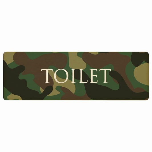 トイレ TOILET 文字タイプ 迷彩 カラー 木製プレート 長方形 看板 サインプレート 案内表示 施設用 ピクトサイン ピクトグラム 選べるサイズ