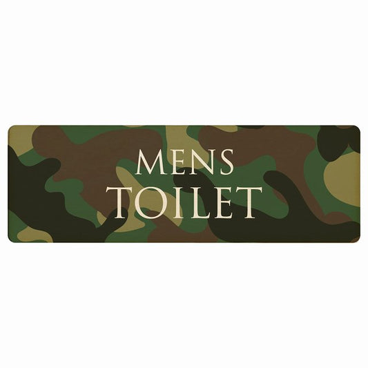 トイレ MENS 文字タイプ 迷彩 カラー 木製プレート 長方形 看板 サインプレート 案内表示 施設用 ピクトサイン ピクトグラム 選べるサイズ