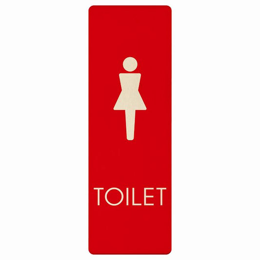 トイレ 女 A2 木製プレート 長方形 縦タイプ 看板 サインプレート 案内表示 施設用 ピクトサイン ピクトグラム 選べるサイズ