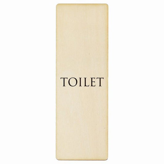 トイレ TOILET 文字タイプ ナチュラル ブラック 木製プレート 長方形 縦タイプ 看板 サインプレート 案内表示 施設用 ピクトサイン ピクトグラム 選べるサイズ
