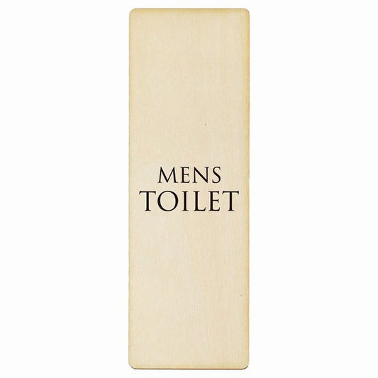 トイレ MENS 文字タイプ ナチュラル ブラック 木製プレート 長方形 縦タイプ 看板 サインプレート 案内表示 施設用 ピクトサイン ピクトグラム 選べるサイズ