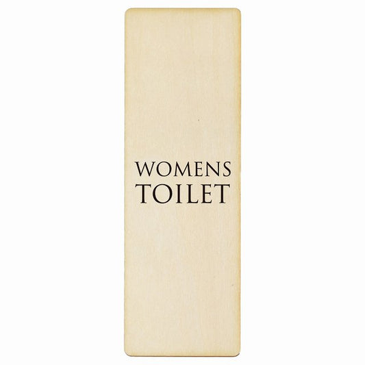 トイレ WOMENS 文字タイプ ナチュラル ブラック 木製プレート 長方形 縦タイプ 看板 サインプレート 案内表示 施設用 ピクトサイン ピクトグラム 選べるサイズ